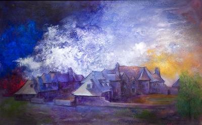Sample artwork by Alan Lachman (Born 1936), known for modernist-leaning landscape, expressionism, colorist, impressionism - View similar artists and auction records